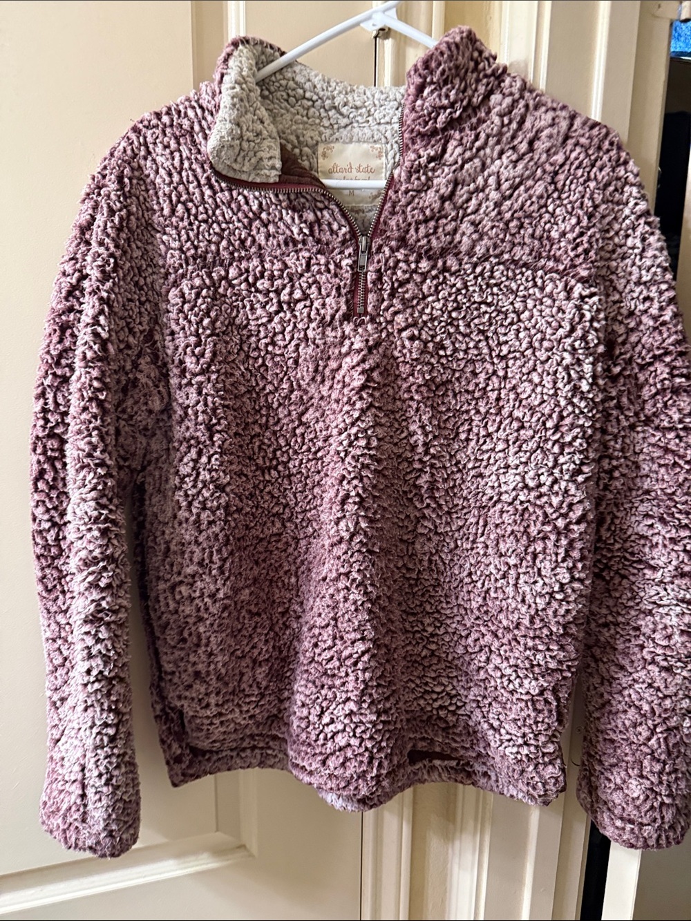 Altar'd State Plush Teddy Pullover Jacket - Rose